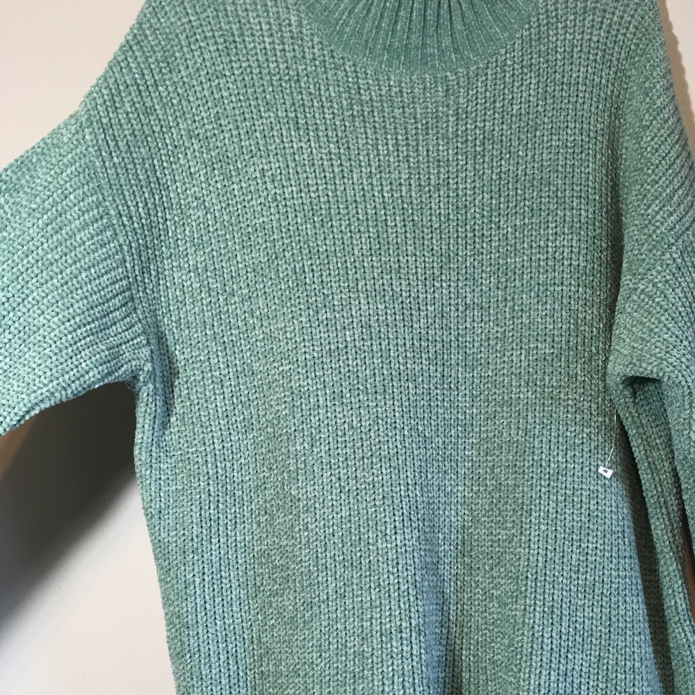 Oversized Sweater Knit Chenille Chunky Turtleneck - Picture 3 of 6